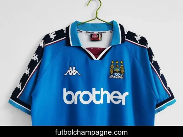 Retro 1997_99 Manchester City Home Soccer Jersey - Image 5