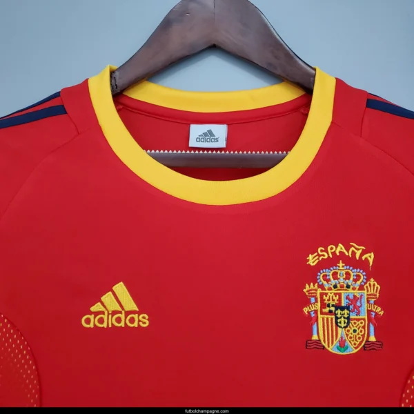 Retro Spain 2002 home Soccer Jersey - Image 4