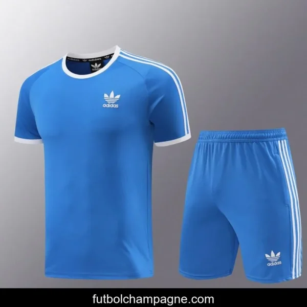 24_25 Adidas Original Blue Short Sleeve Jersey+Shorts - Image 5