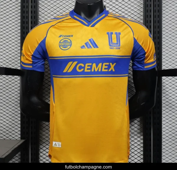 Player Version 25_26 Tigres UANL Home Yellow with Blue Stripes Jersey - Image 2