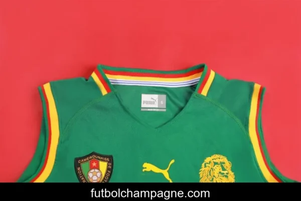 Retro 2002 Cameroon Home Soccer Jersey - Image 3