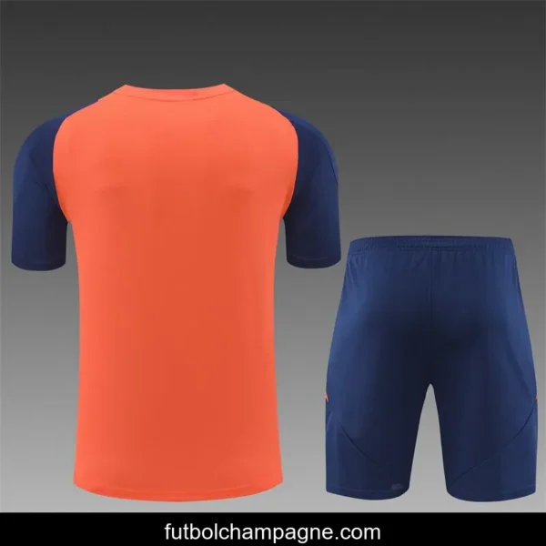 24_25 Manchester United Orange Short Sleeve Jersey+Shorts - Image 4