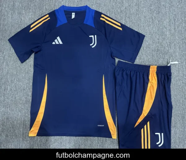 24_25 Kids Juventus Navy Short Sleeve Jersey+Shorts - Image 3