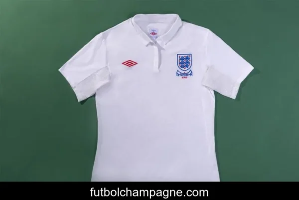Retro 2010 England Home Soccer Jersey - Image 3