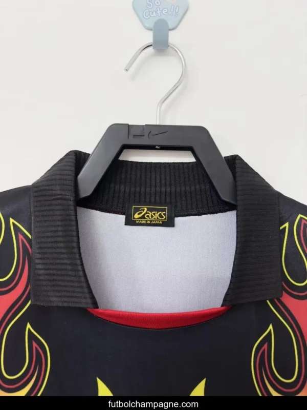 Retro 1998 Japan Goalkeeper Red Flame Long Sleeve Jersey - Image 4