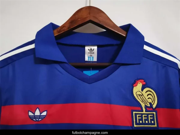 Retro 1984 France Home Soccer Jersey - Image 6