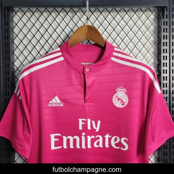 Retro 14-15 Real Madrid Away Pink Jersey - Image 3