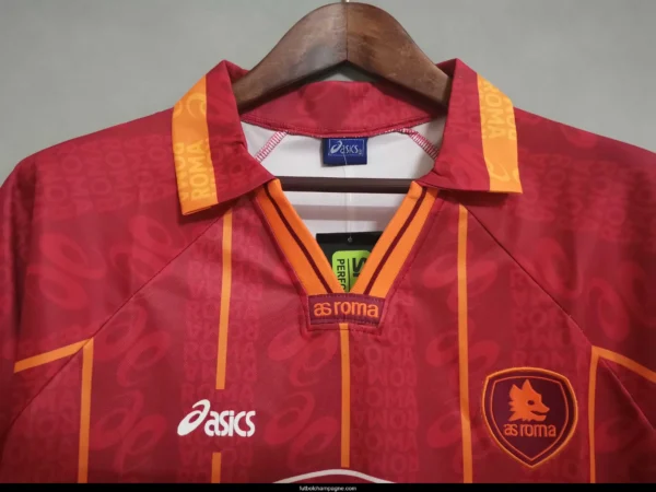 Retro 96 97 AS Roma Home Jersey - Image 4