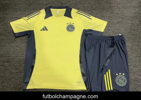 24_25 Kids Juventus Yellow Short Sleeve Jersey+Shorts - Image 2