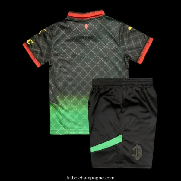 25_26 Kids AC Milan x OFFWHITE Black Forth Special Jersey - Image 2