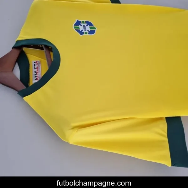 Retro Brazil 1970 Home Soccer Jersey - Image 3