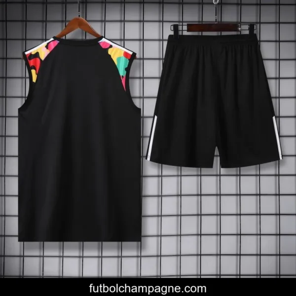 24_25 Manchester United Black Vest Jeresy+Shorts - Image 5