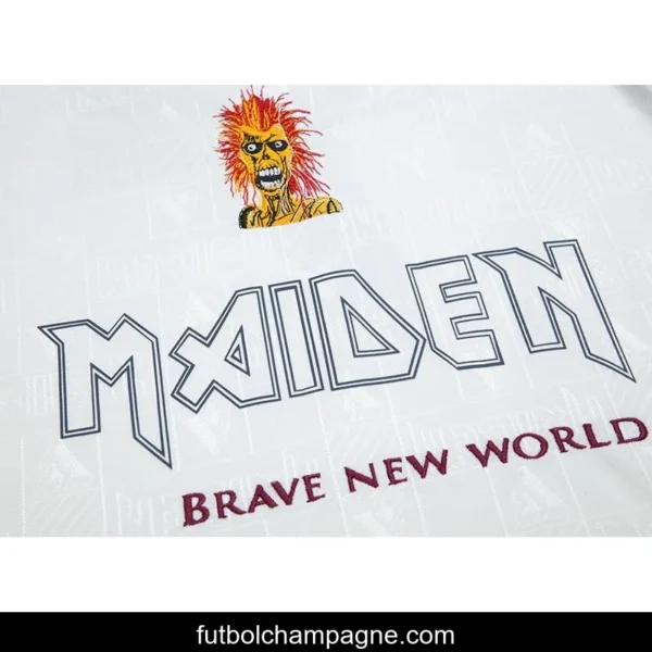 Retro 99_01 West Ham United x Iron Maiden Away White Jersey - Image 8