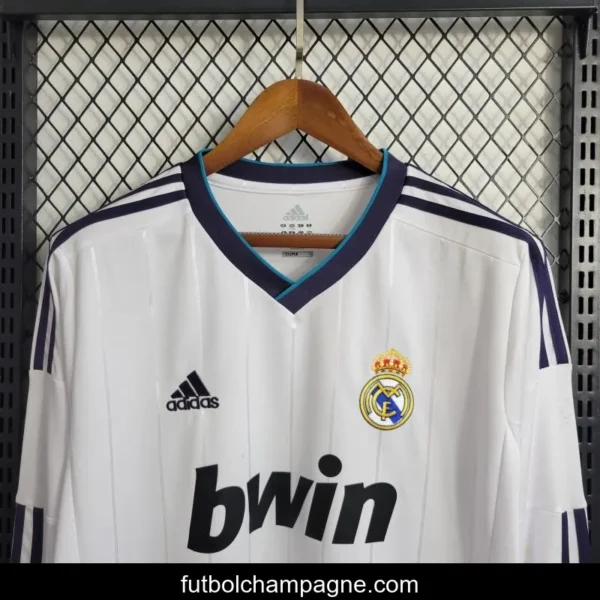 Retro Long Sleeve Retro 12_13 Real Madrid Home Jersey - Image 4