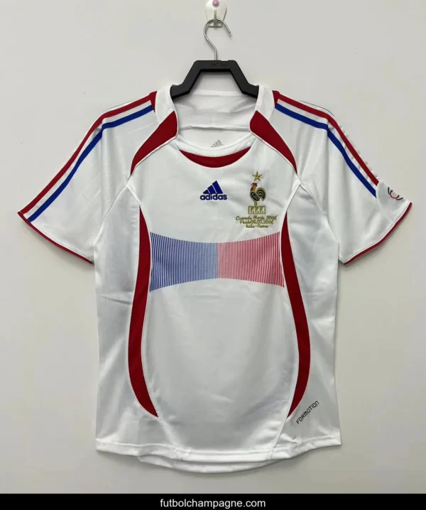 Retro 2006 France Away Soccer Jersey With 06 World Cup Patch - Image 5