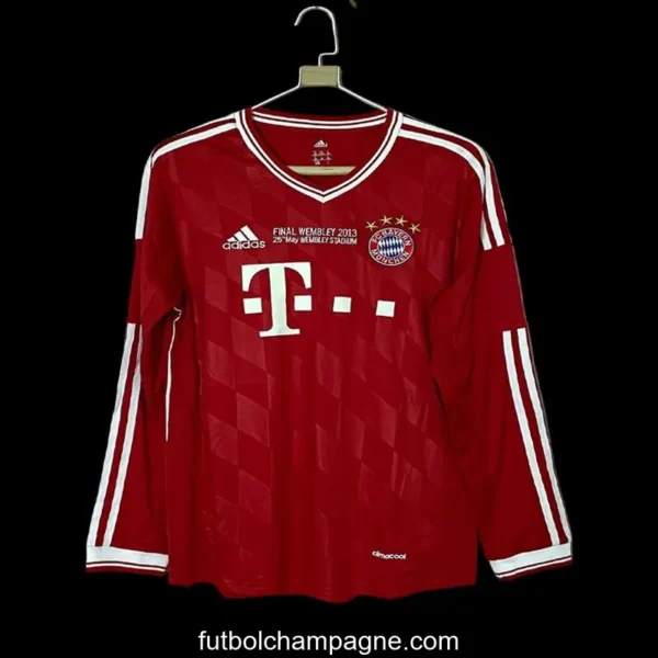 Retro 13 14 Bayern Munich Home Champion Long Sleeve Jersey - Image 3