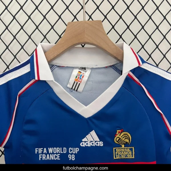 Retro 1998 Kids France Home Jersey - Image 5