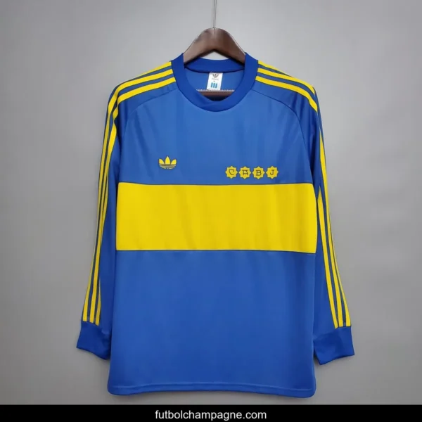 Retro Long sleeve 1981 Boca Juniors home Soccer Jersey - Image 2