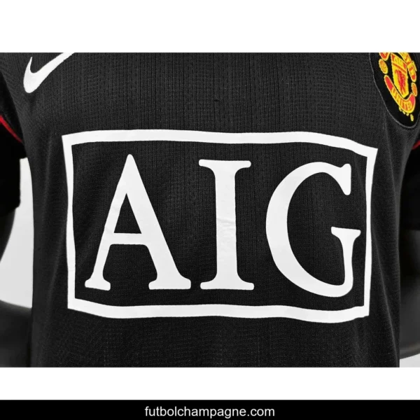 Retro 07_08 Manchester United Away Black Long Sleeve Jersey - Image 3