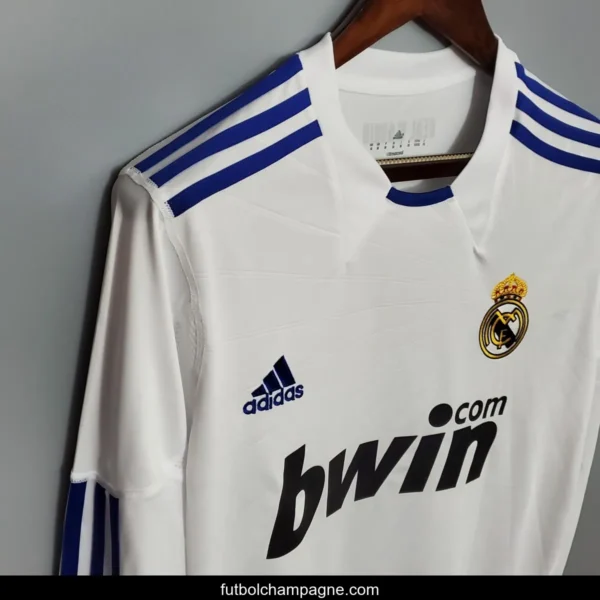 Retro Real Madrid 10_11 Long sleeve home Soccer Jersey - Image 4