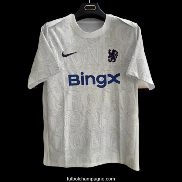 25_26 Chelsea Pre-match Jersey LONDON Typography Pattern - Image 2