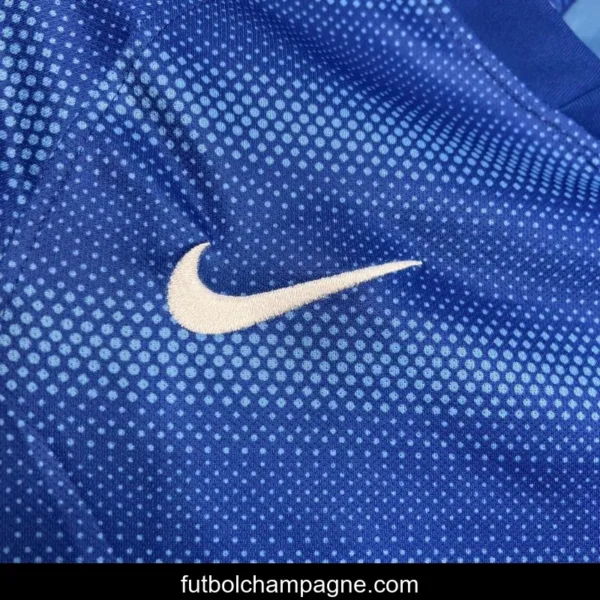 Retro 2014 Brazil Away Blue Jersey - Image 4