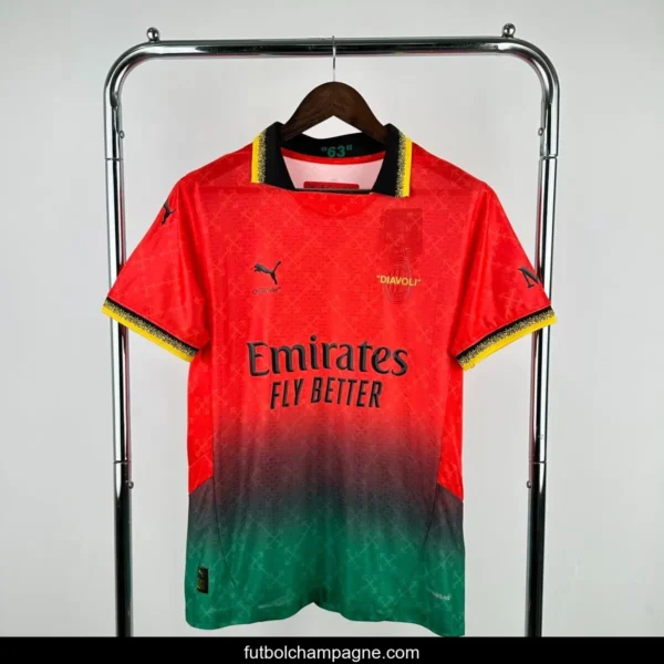 Player Version 25_26 AC Milan x OFFWHITE Red Special Jersey - Image 5