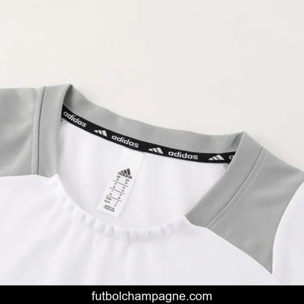 24_25 Adidas White Short Sleeve Jersey+Shorts - Image 7