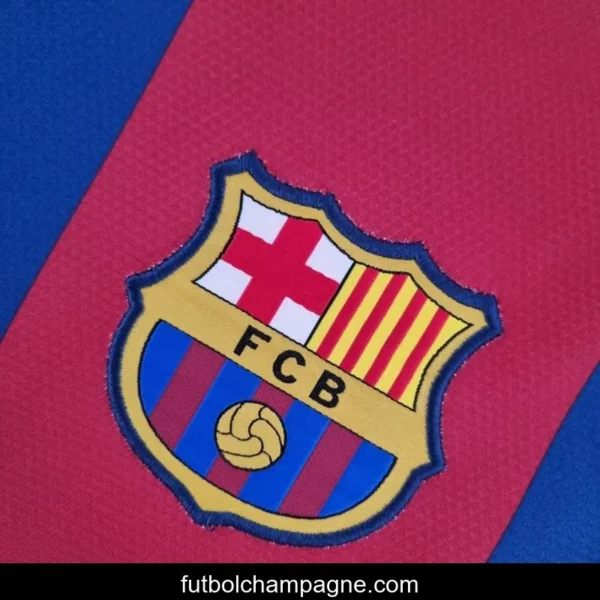 Retro 10_11 Barcelona Long Sleeve Home Soccer Jersey - Image 8