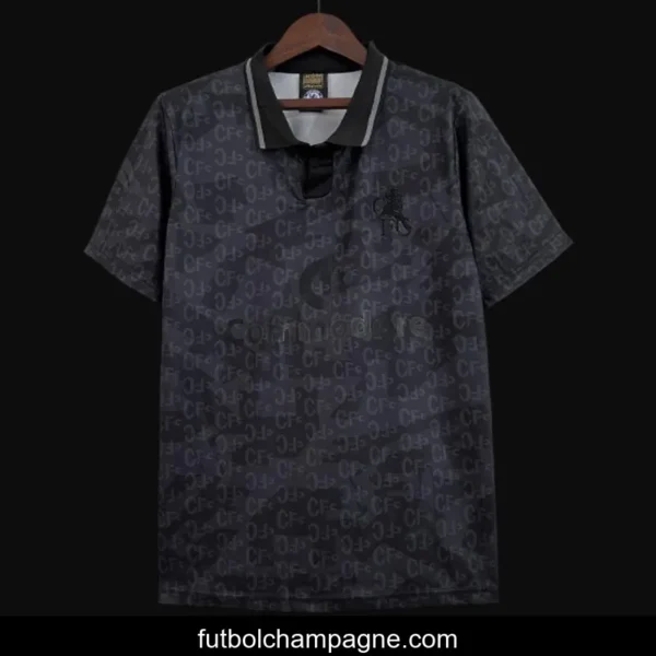 Retro Chelsea 1990 Black Special Black Out Jersey - Image 6