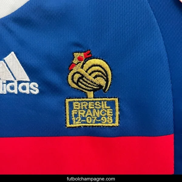 Retro 1998 Kids France Home Jersey - Image 7