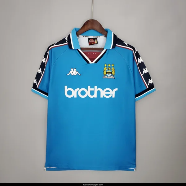 Retro Manchester City 97_99 home Soccer Jersey - Image 4