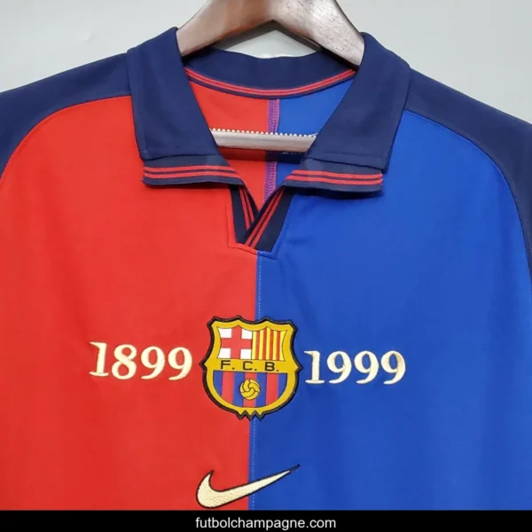 Retro 99_00 Barcelona 100th Anniversary version home Soccer Jersey - Image 3