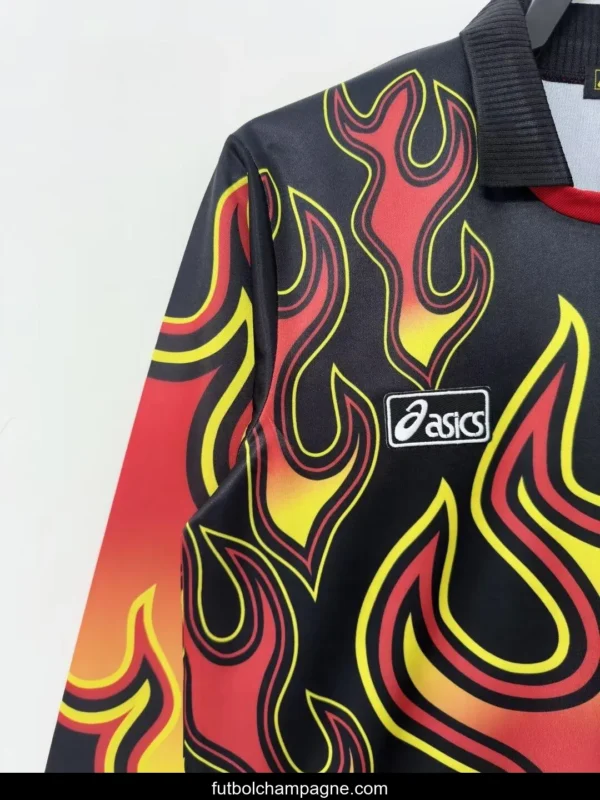 Retro 1998 Japan Goalkeeper Red Flame Long Sleeve Jersey - Image 5