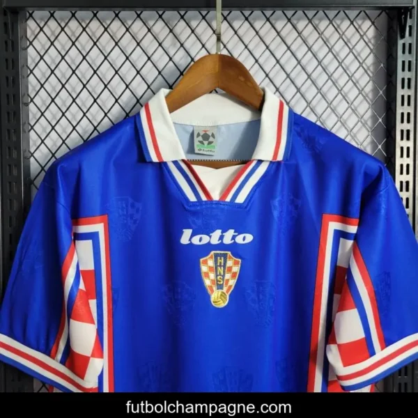 Retro 1998 Croatia Away Blue Jersey - Image 2