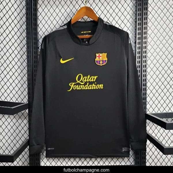 11_12 Retro Barcelona Away Long Sleeve Jersey - Image 3