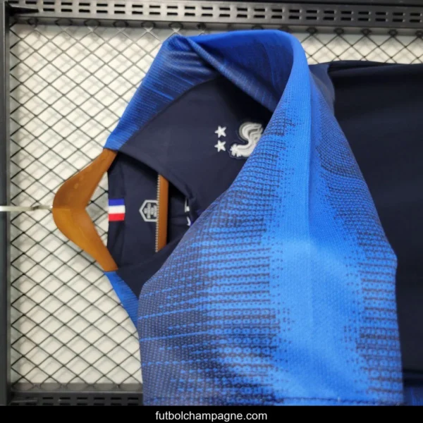 Retro 2018 France Home Long Sleeve Jersey - Image 4