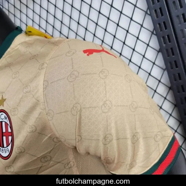 Player Version 24_25 AC Milan x Gucci Golden 125th Anniversary Jersey - Image 3