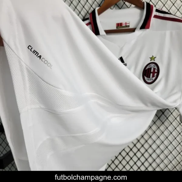 Retro 09_10 AC Milan Away White Jersey - Image 4