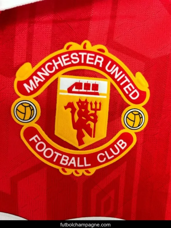 Retro 93_94 Manchester United Home Long Sleeve Jersey - Image 4