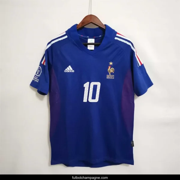 Retro 2002 France Home Soccer Jersey - Image 2