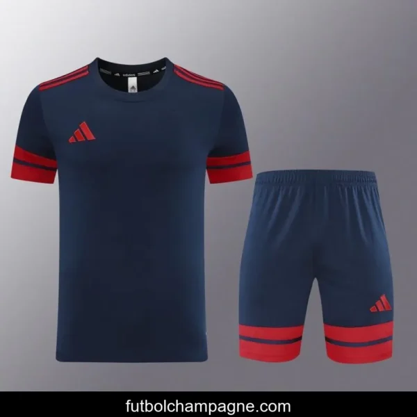 2025 Adidas Black_Red Short Sleeve Jersey+Shorts - Image 8