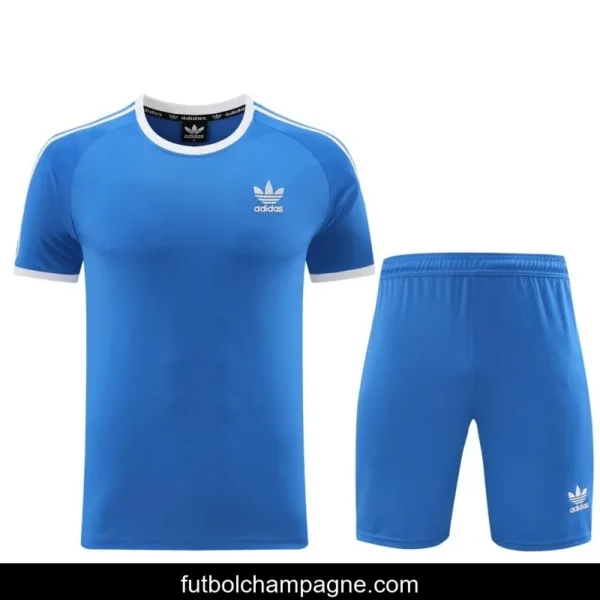 24_25 Adidas Original Blue Short Sleeve Jersey+Shorts - Image 11