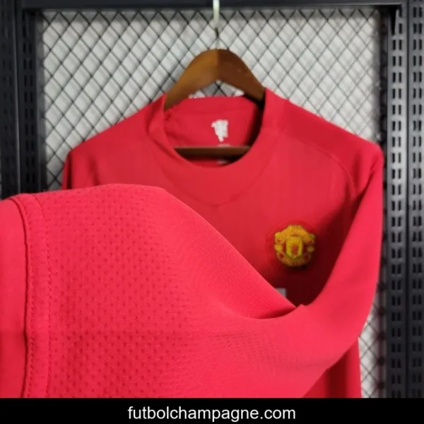 Retro Long Sleeve 07-08 Manchester United Champions League Version Home Jersey - Image 5