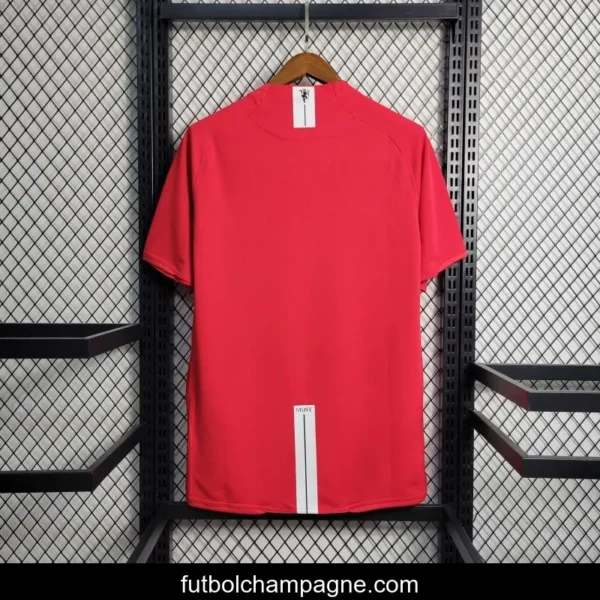 Retro 07-08 Manchester United Champions League Version Home Jersey - Image 5
