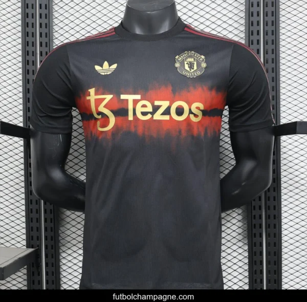 Player Version 24_25 Manchester United Black_Red Pre-Match Jersey - Image 5
