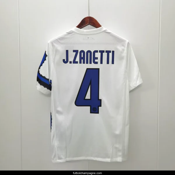 Retro 10_11 Inter Milan Away White Jersey With Full Patches - Image 7
