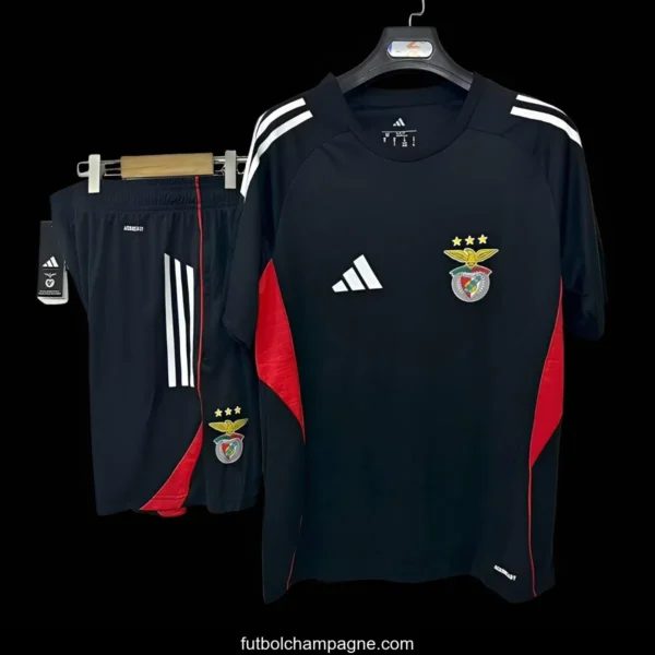25_26 Benfica Black Training Jersey + Shorts - Image 3