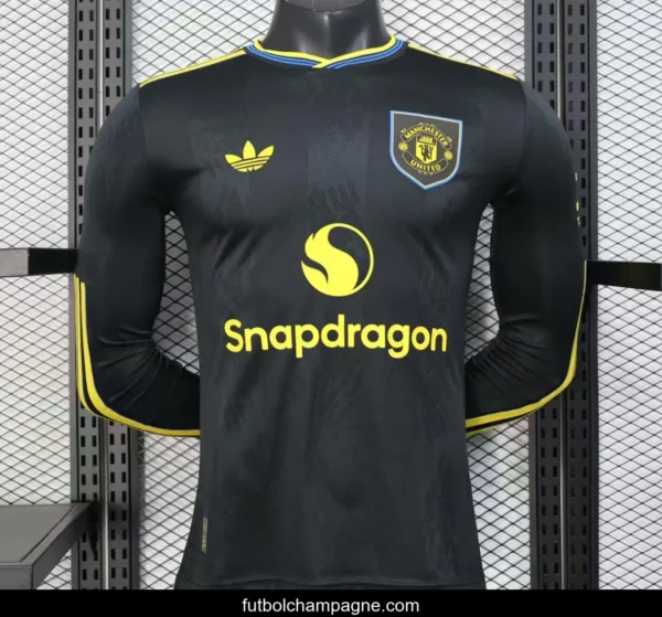 Player Version 25_26 Manchester United Third Black Long Sleeve Jersey - Image 4