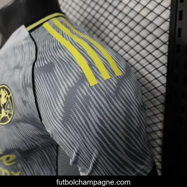 Player Version 25_26 Club America Grey with Diagonal Stripe Pattern Jersey - Image 7